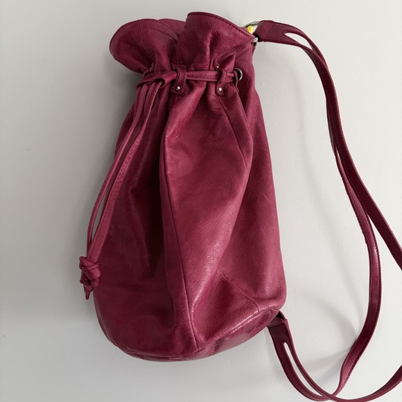HOBO The Original Magenta Bucket Bag Backpack Leather Handbag-see descriptions - Picture 2 of 12